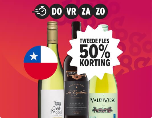 weekendeal chili tweede fles 50% korting